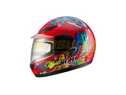 [CAS-7101-1980] CASCO INTEGRAL PARA NIÑO IR-109 AQUA KIDS ROJO