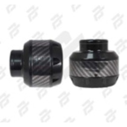 [SLI-018NE] SLIDER PUNTA DECORATIVA DE ALUMINIO/ABS CARBON NEGRO UNIVERSAL