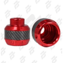 [SLI-018RO] SLIDER PUNTA DECORATIVA DE ALUMINIO/ABS CARBON ROJO UNIVERSAL