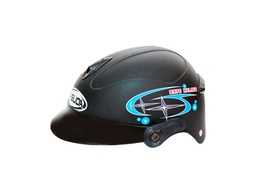 [CAS-7101-1962] CASCO NIÑO 1/2 ABS MSD-508 ESTRELLA NEGRO MATE