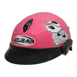 [CAS-7101-1952] CASCO NIÑO 1/2 ABS MSD-508 MOTOCICLISTA ROSA