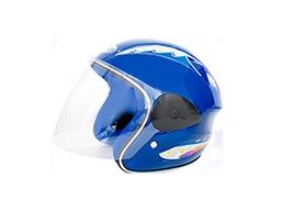 [CAS-7101-1901] CASCO NIÑO 3/4 ABS MSD-505 AZUL GRAFICO