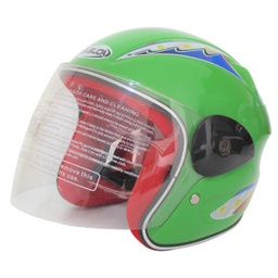 [CAS-7101-1907] CASCO NIÑO 3/4 ABS MSD-505 VERDE GRAFICO